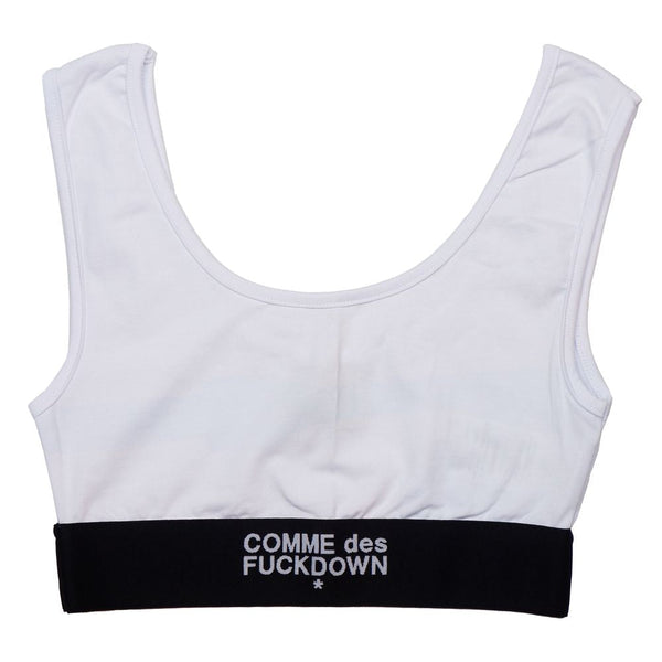 White Cotton Tops & T-Shirt Comme Des Fuckdown