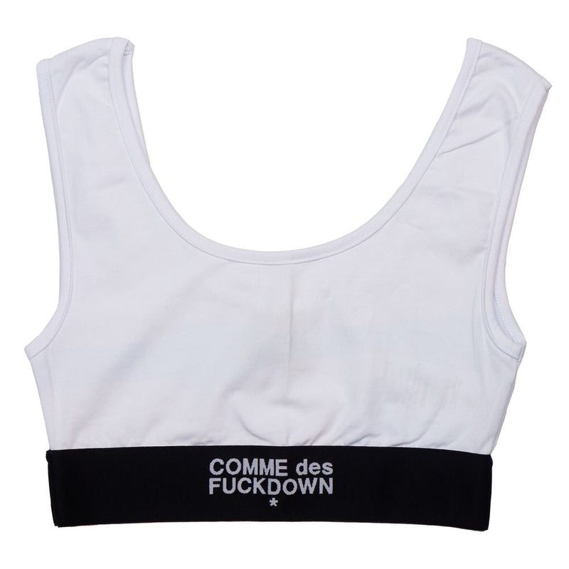 White Cotton Tops & T-Shirt Comme Des Fuckdown