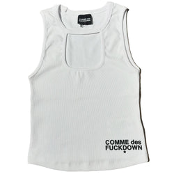 White Cotton Tops & T-Shirt Comme Des Fuckdown