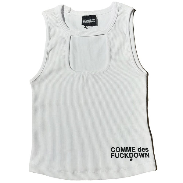 White Cotton Tops & T-Shirt Comme Des Fuckdown