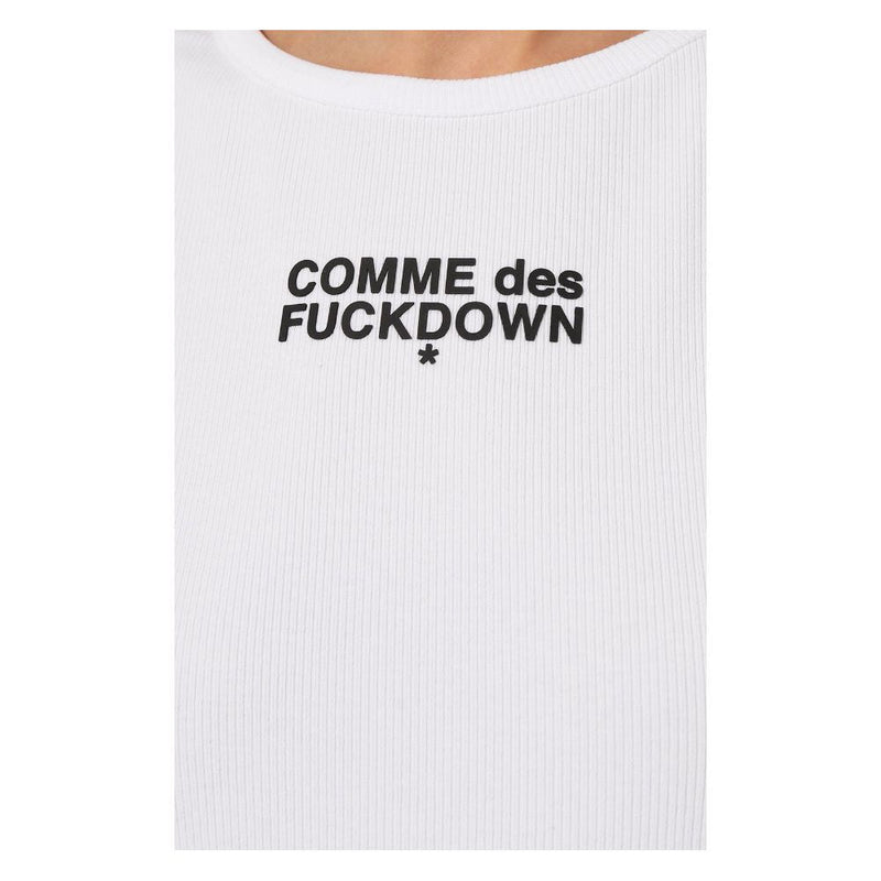 White Cotton Tops & T-Shirt Comme Des Fuckdown
