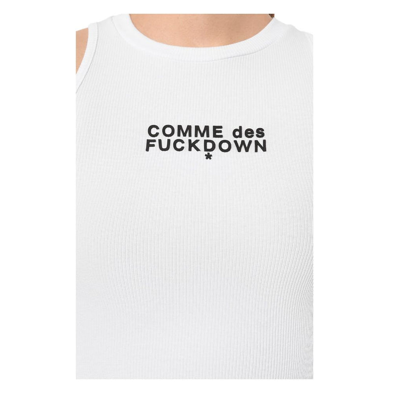 White Cotton Tops & T-Shirt Comme Des Fuckdown