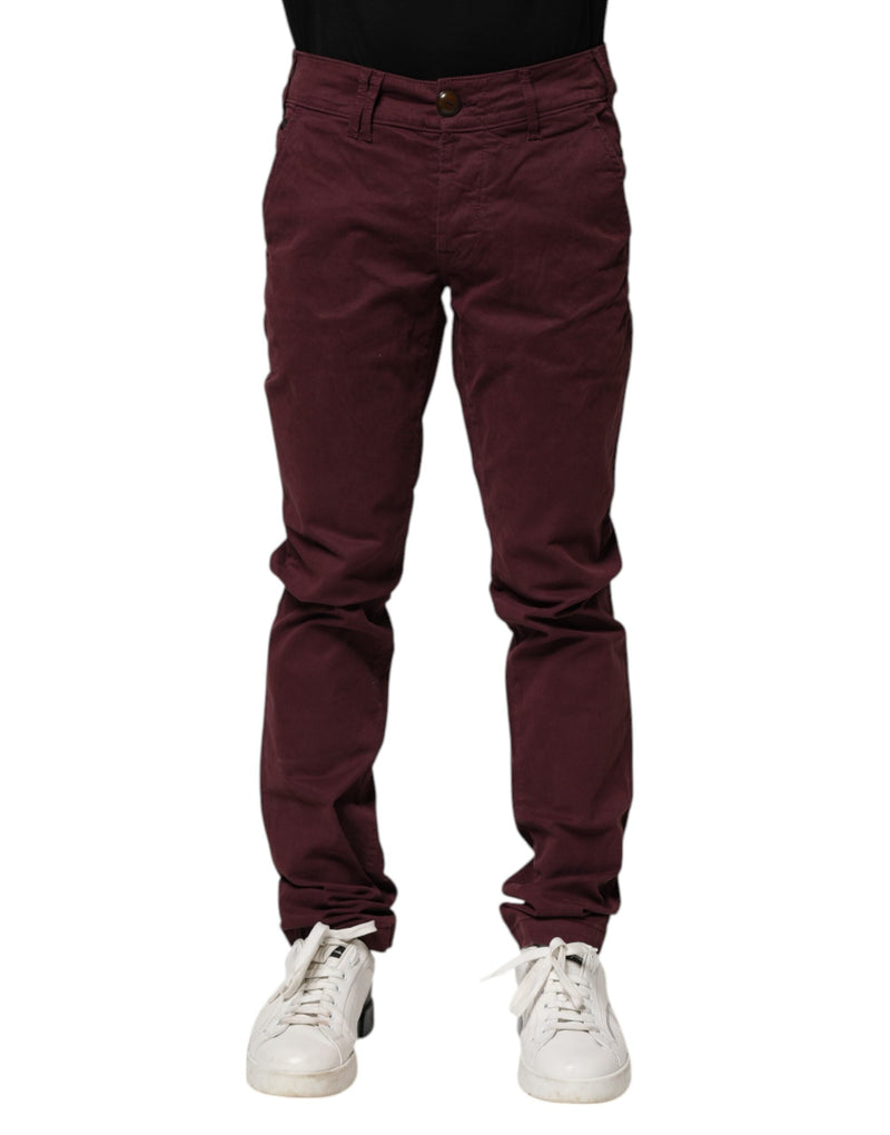 Maroon Cotton Stretch Skinny Fit Men Denim Jeans CYCLE