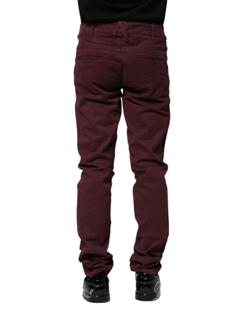 Maroon Cotton Stretch Skinny Fit Men Denim Jeans CYCLE