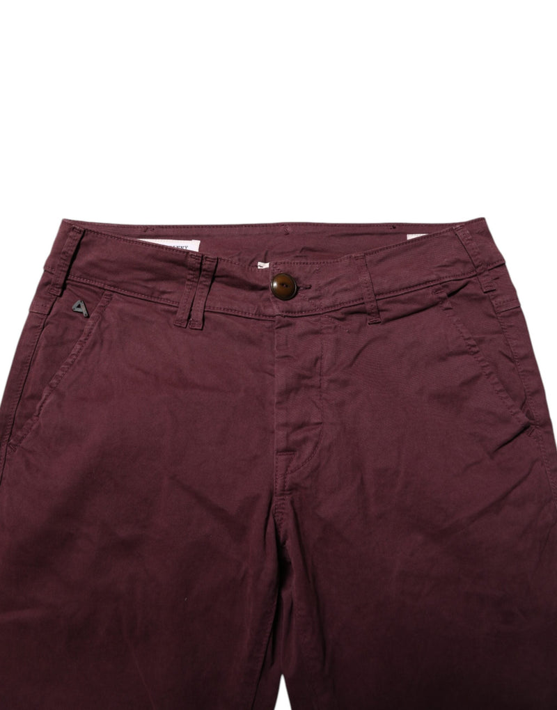 Maroon Cotton Stretch Skinny Fit Men Denim Jeans CYCLE
