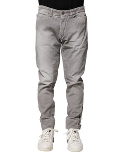 Light Gray Washed Skinny Fit Men Denim Jeans Balmain