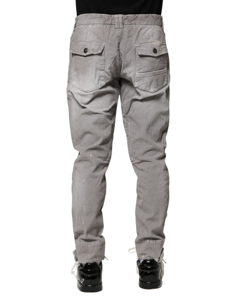 Light Gray Washed Skinny Fit Men Denim Jeans Balmain