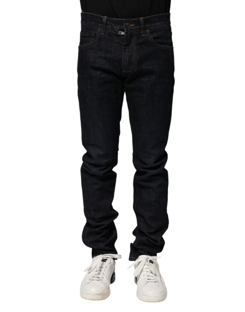 Black Cotton Skinny Denim Men Jeans Dolce & Gabbana