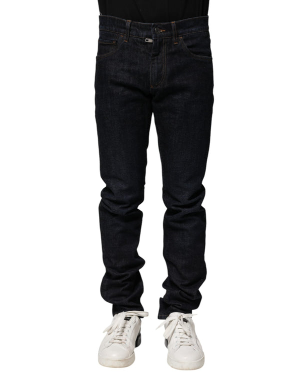 Black Cotton Skinny Denim Men Jeans Dolce & Gabbana