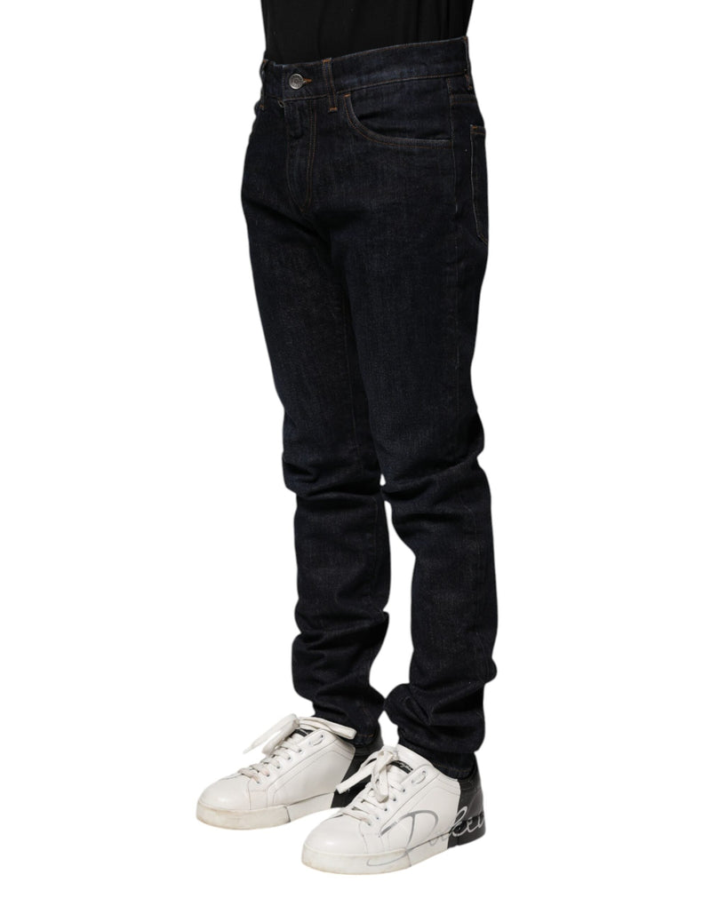 Black Cotton Skinny Denim Men Jeans Dolce & Gabbana