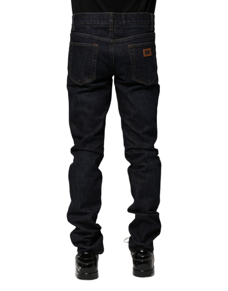 Black Cotton Skinny Denim Men Jeans Dolce & Gabbana