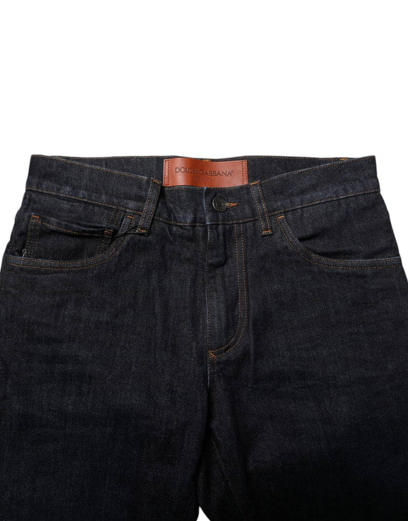 Black Cotton Skinny Denim Men Jeans Dolce & Gabbana