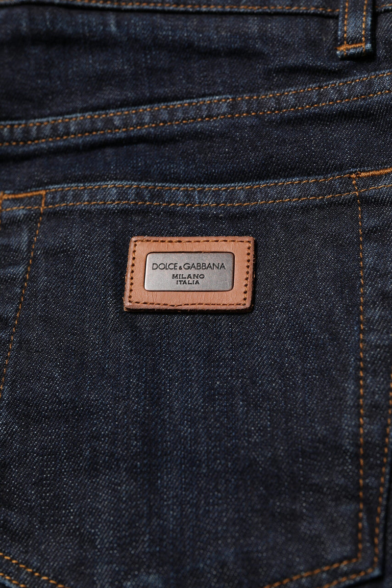 Black Cotton Skinny Denim Men Jeans Dolce & Gabbana