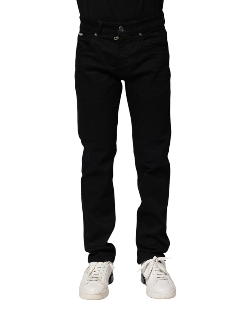 Black Cotton Skinny Denim Jeans Dolce & Gabbana