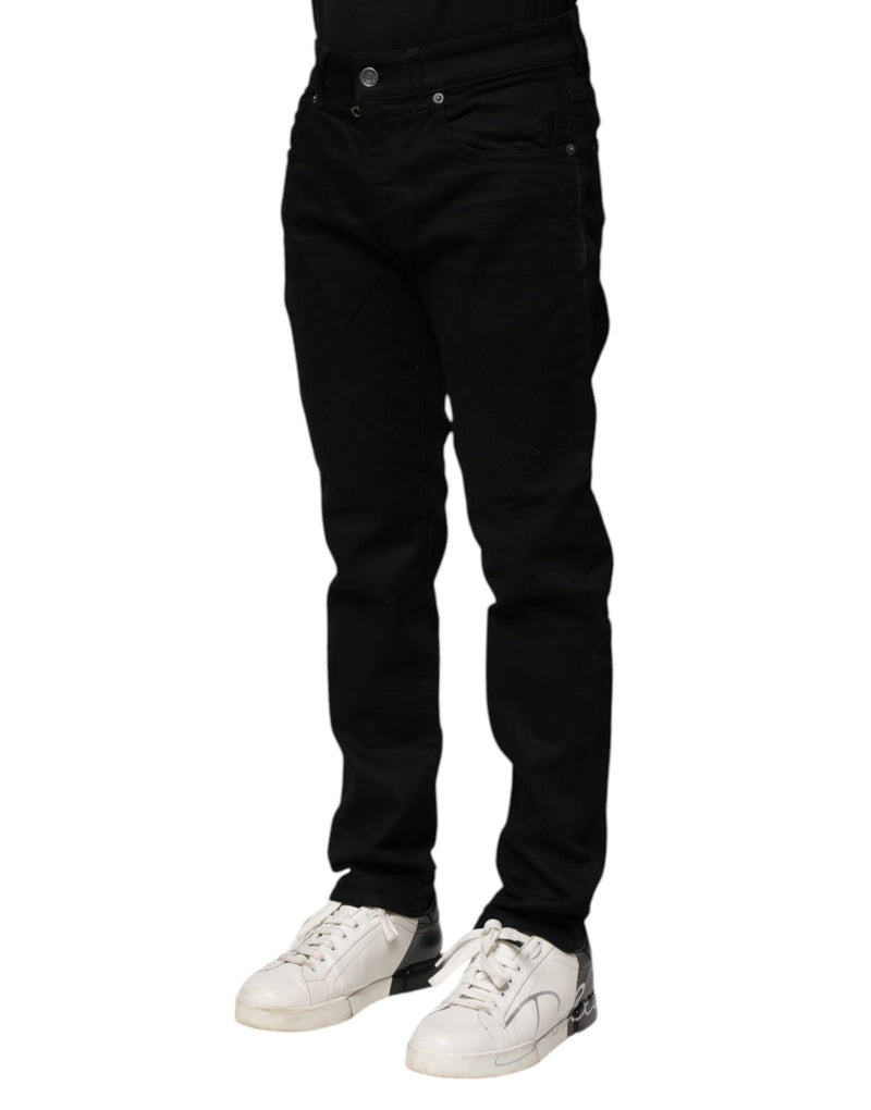 Black Cotton Skinny Denim Jeans Dolce & Gabbana