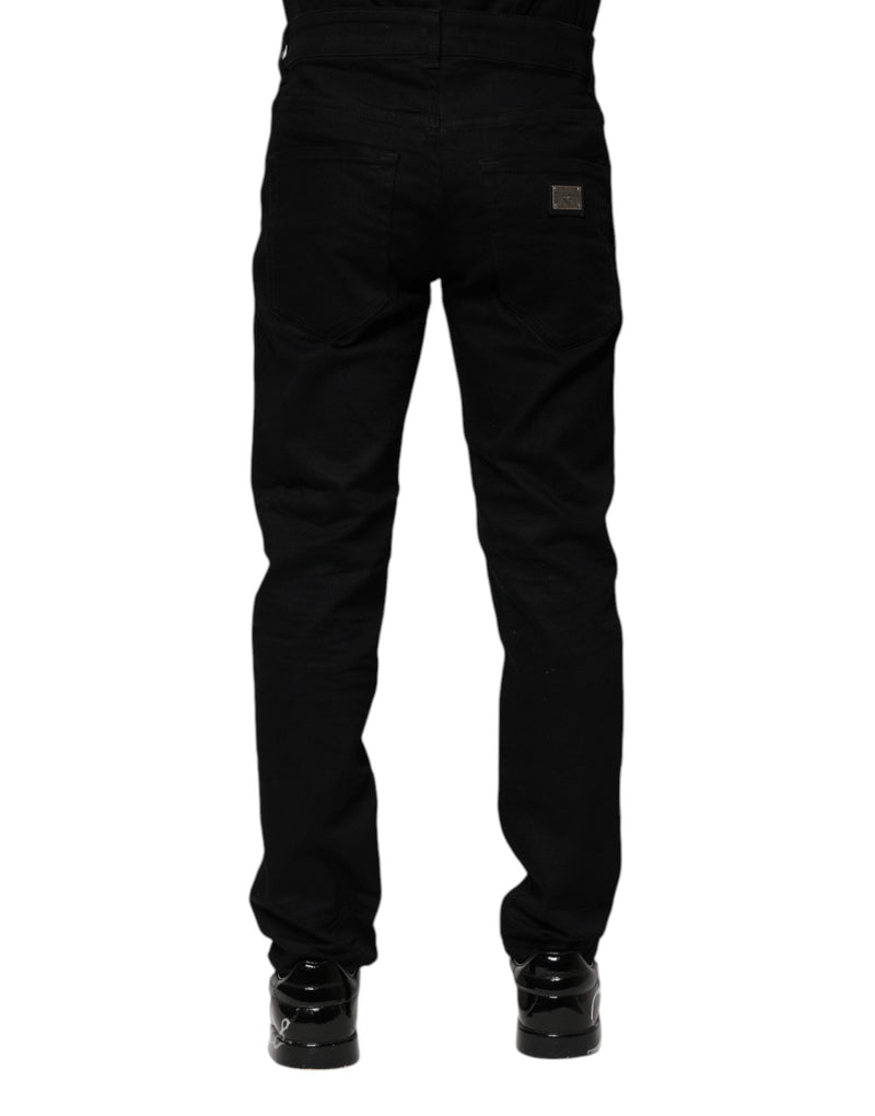 Black Cotton Skinny Denim Jeans Dolce & Gabbana
