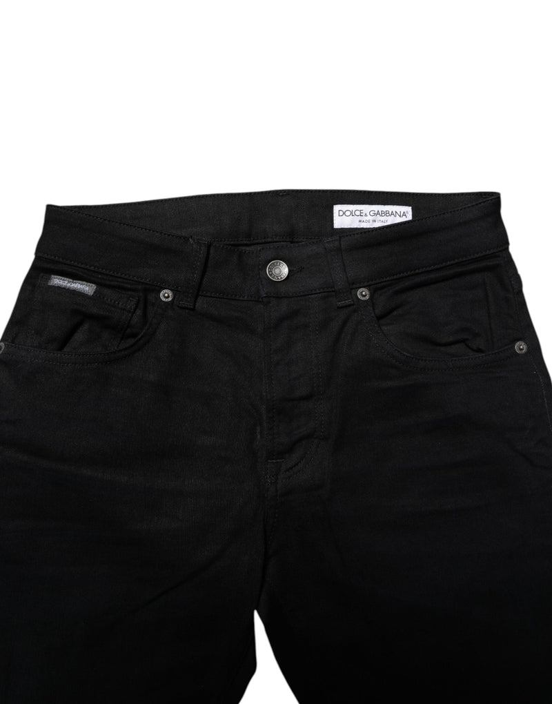 Black Cotton Skinny Denim Jeans Dolce & Gabbana