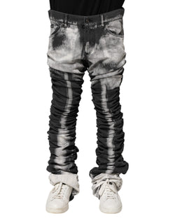 Black Tie Dye Straight Denim Jeans Dolce & Gabbana