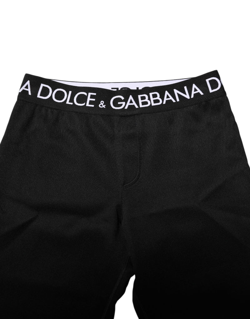Black Nylon Skinny Men Jogger Pants Dolce & Gabbana