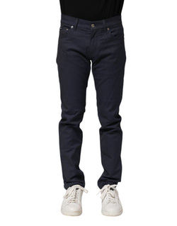 Dark Blue Cotton Skinny Denim Jeans Dolce & Gabbana