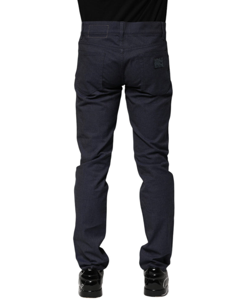 Dark Blue Cotton Skinny Denim Jeans Dolce & Gabbana
