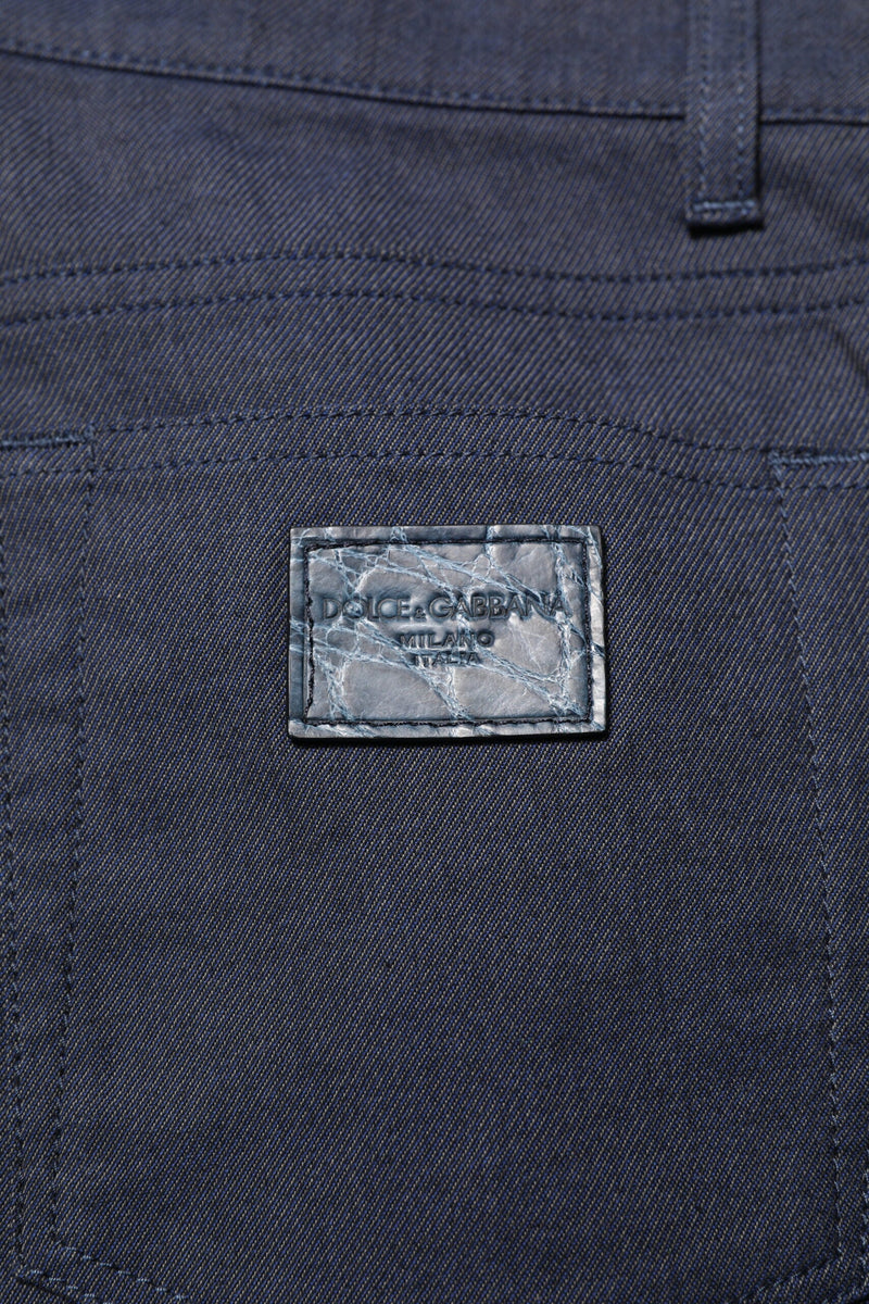 Dark Blue Cotton Skinny Denim Jeans Dolce & Gabbana