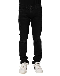Black Cotton Skinny Men Denim Jeans Dolce & Gabbana