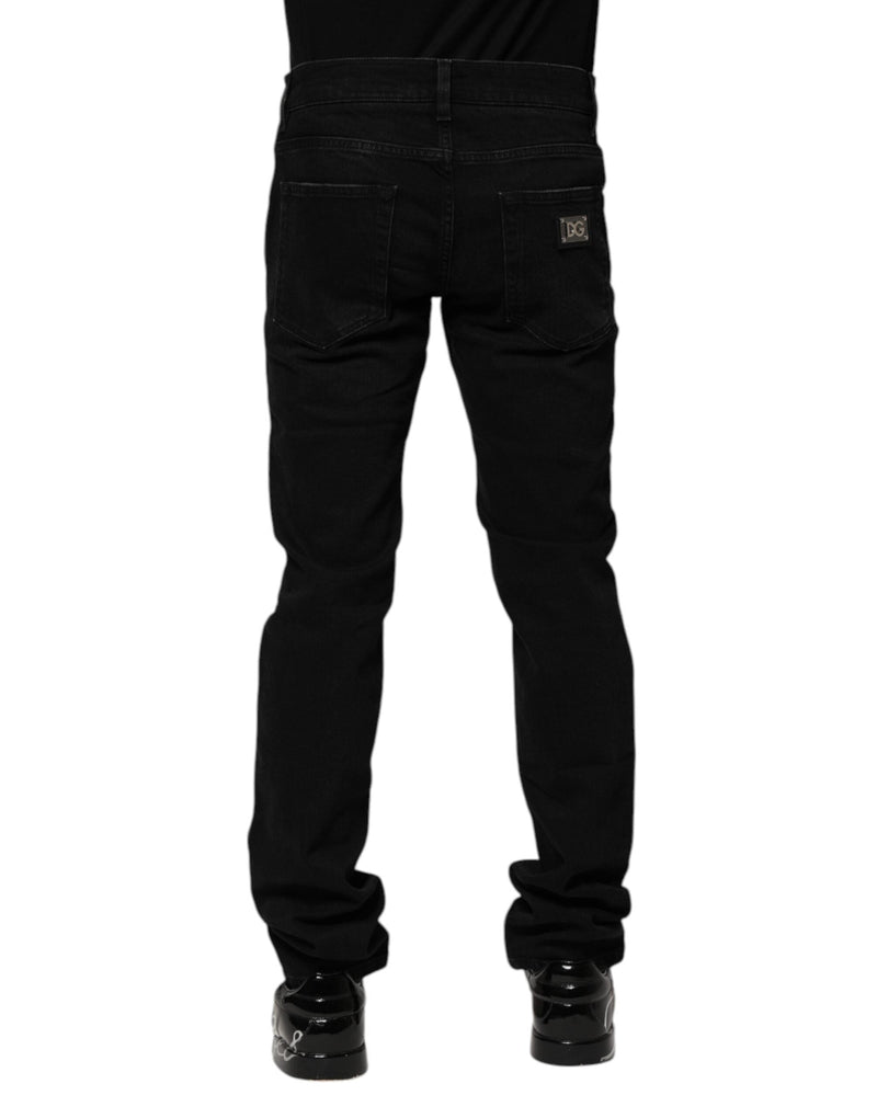 Black Cotton Skinny Men Denim Jeans Dolce & Gabbana