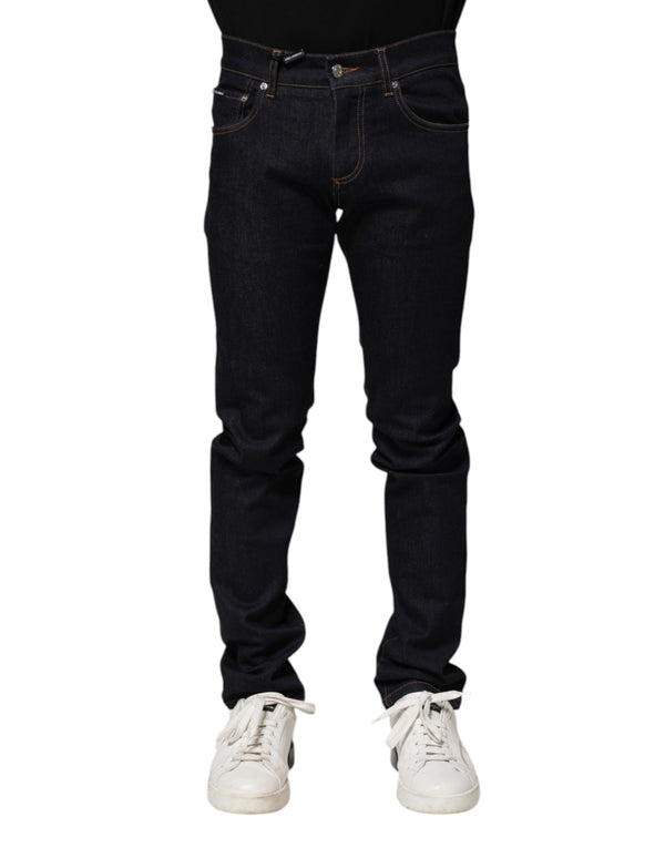 Black Cotton Skinny Men Denim Jeans Dolce & Gabbana