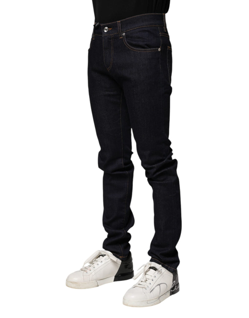 Black Cotton Skinny Men Denim Jeans Dolce & Gabbana