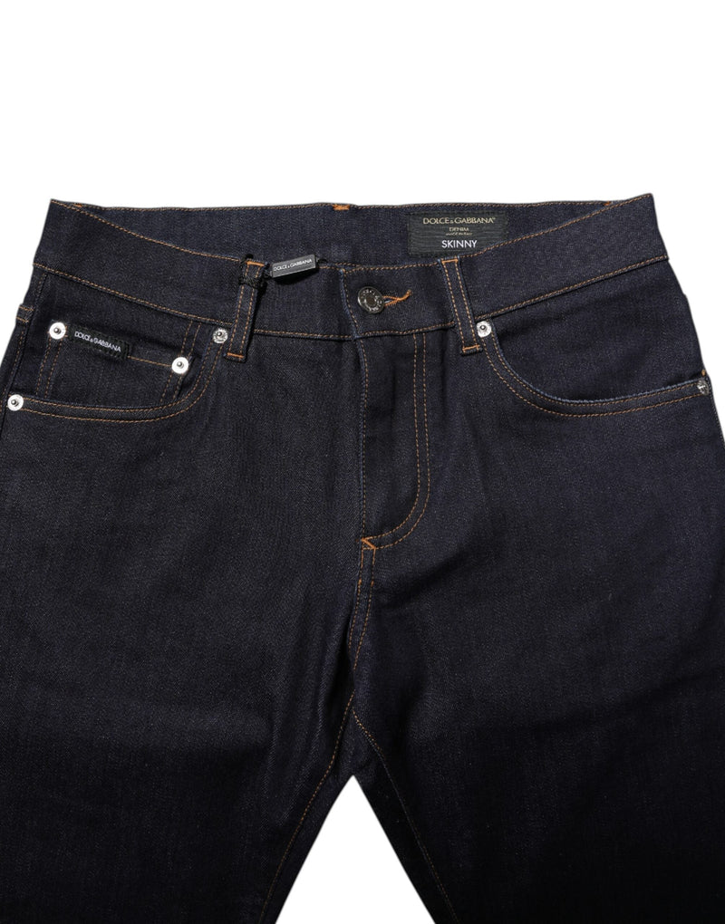 Black Cotton Skinny Men Denim Jeans Dolce & Gabbana