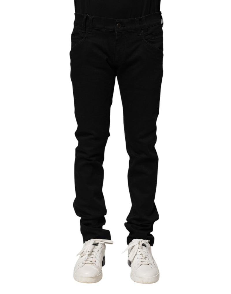 Black Cotton Skinny Men Denim Jeans Dolce & Gabbana