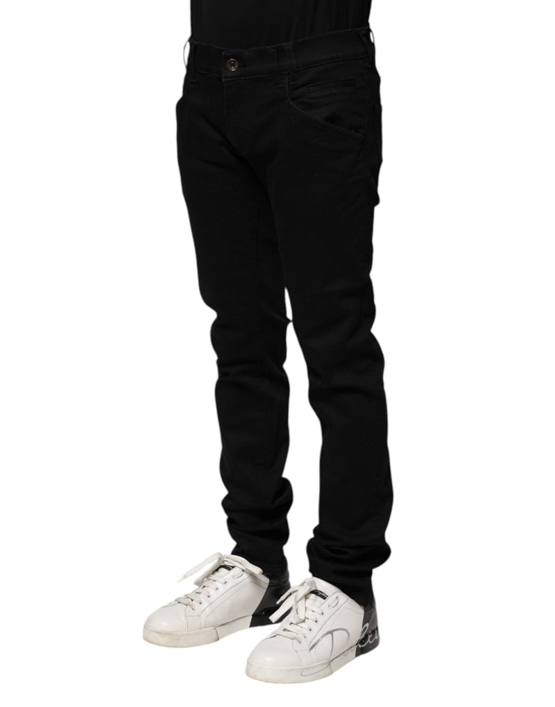 Black Cotton Skinny Men Denim Jeans Dolce & Gabbana