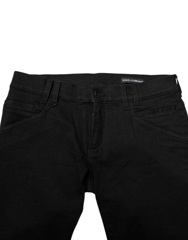 Black Cotton Skinny Men Denim Jeans Dolce & Gabbana