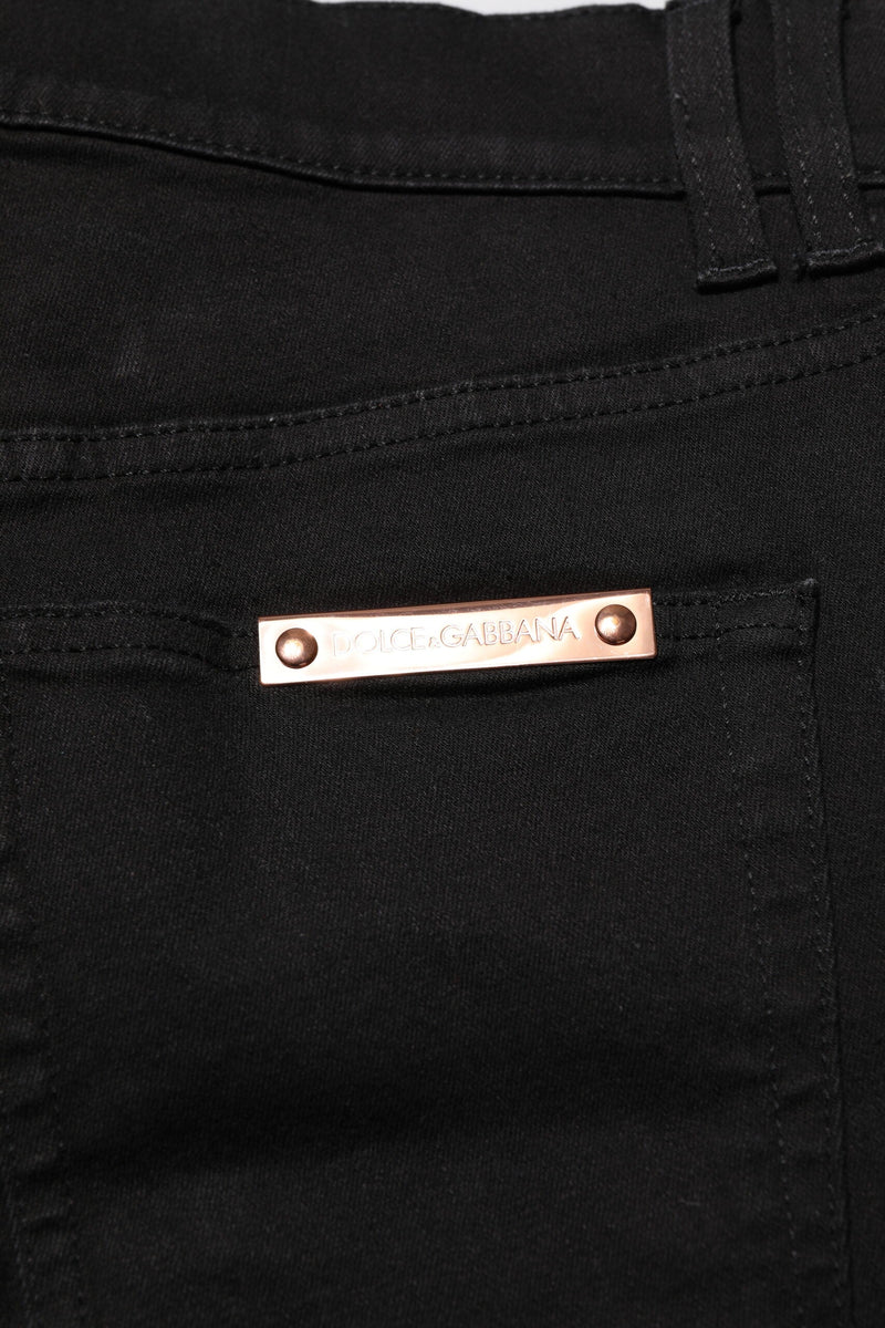 Black Cotton Skinny Men Denim Jeans Dolce & Gabbana