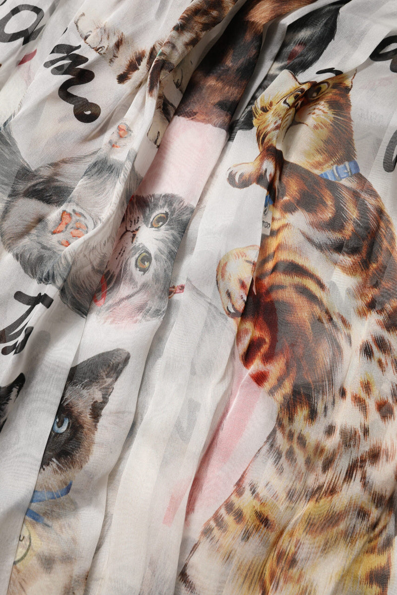 Multicolor Animal Print Silk Ascot Maxi Dress Dolce & Gabbana