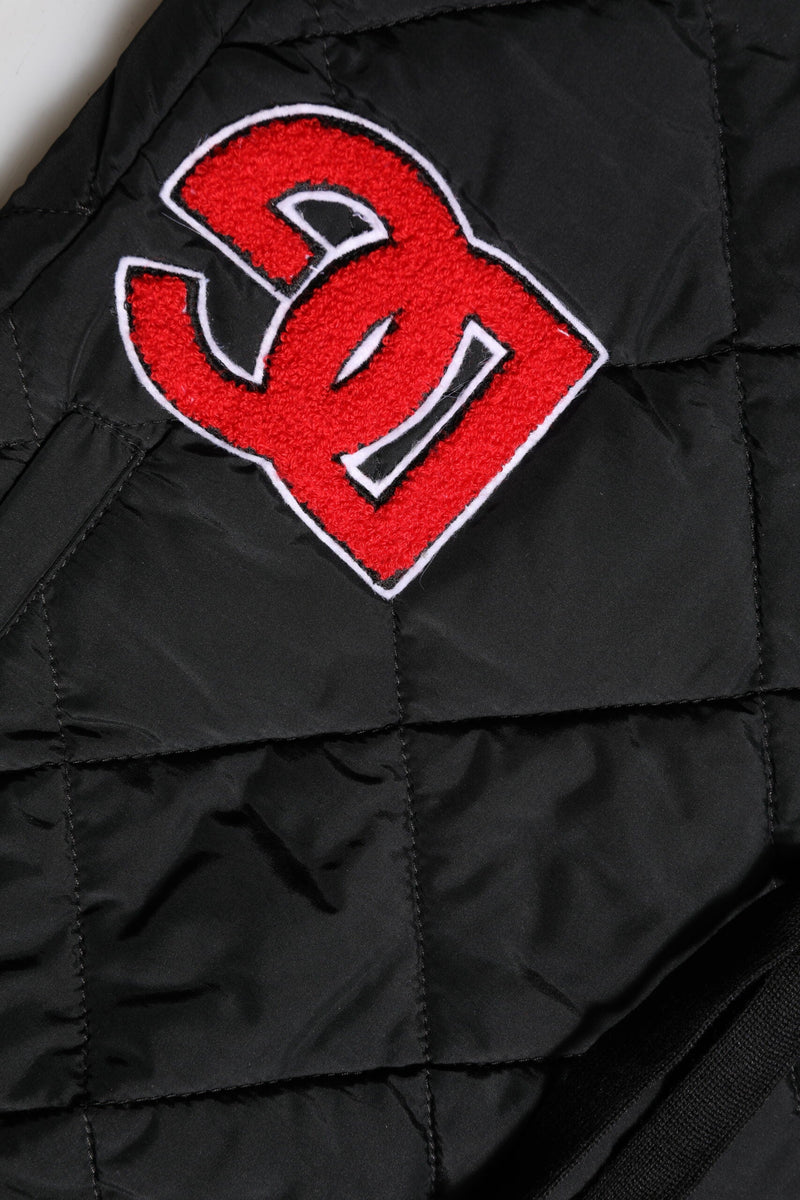 Black Quilted Mid Waist Jogger Pants Dolce & Gabbana