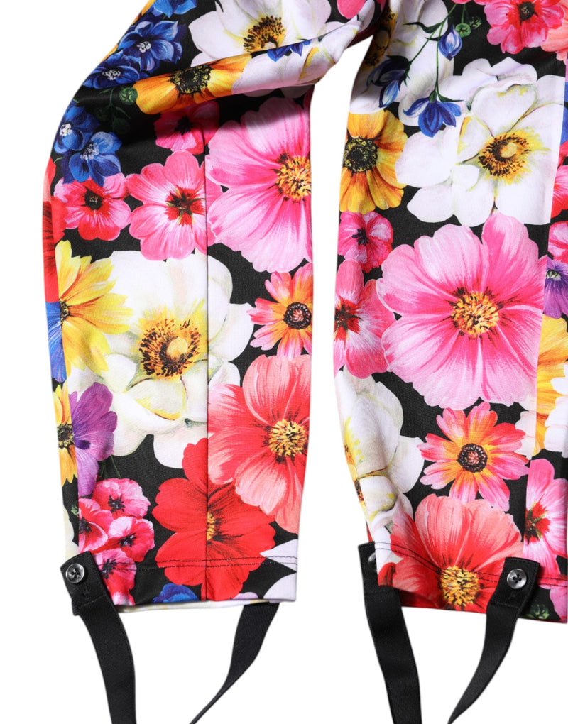 Multicolor Floral High Waist Leggings Pants Dolce & Gabbana