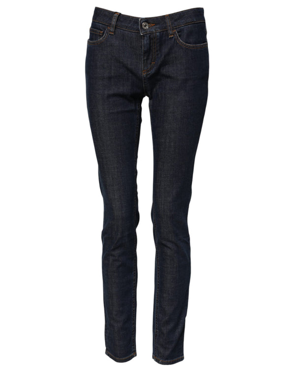 Blue Skinny Cotton Mid Waisted Denim Jeans Dolce & Gabbana