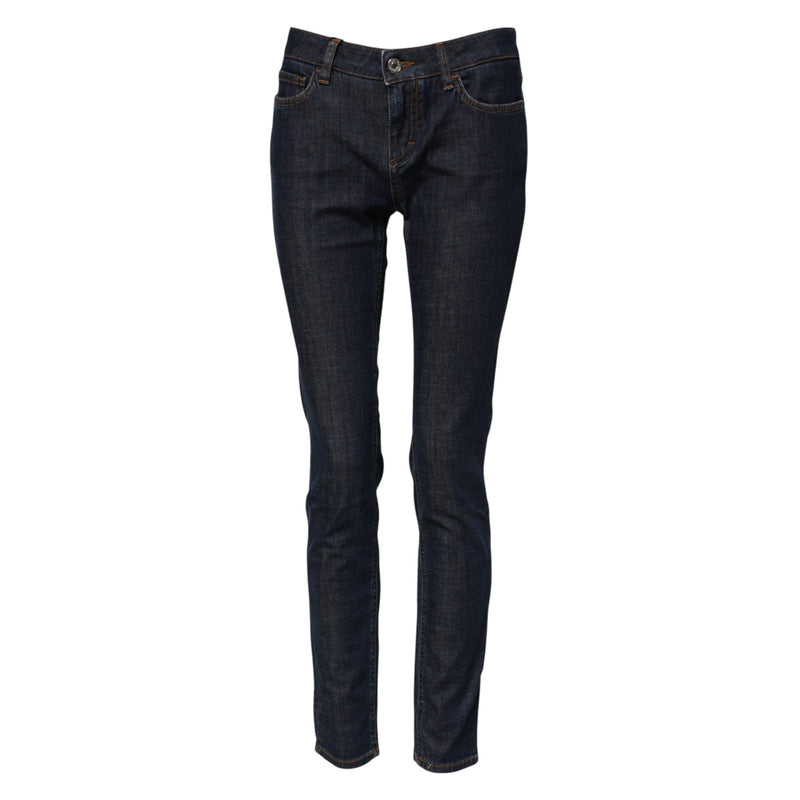Blue Skinny Cotton Mid Waisted Denim Jeans Dolce & Gabbana