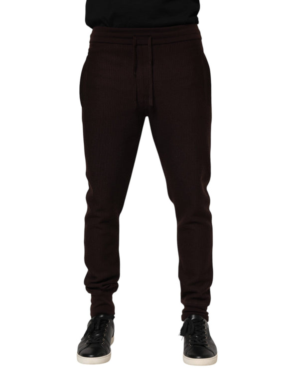Brown Cashmere Men Jogger Sweatpants Pants Dolce & Gabbana