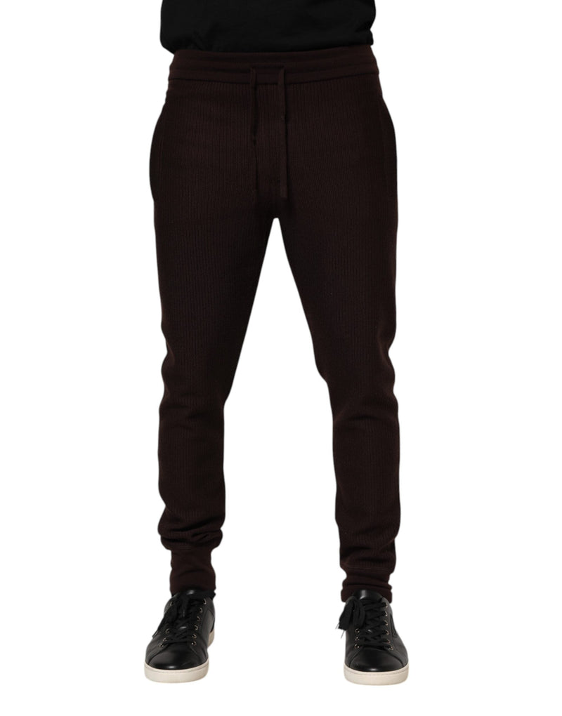 Brown Cashmere Men Jogger Sweatpants Pants Dolce & Gabbana