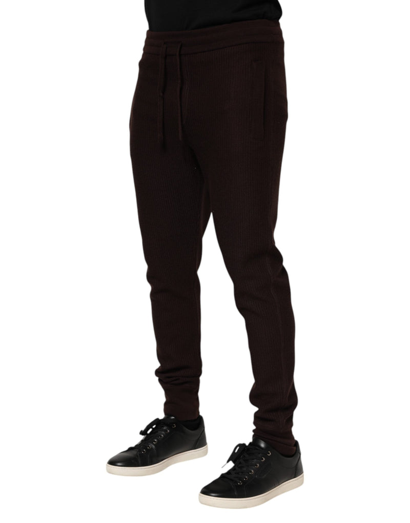 Brown Cashmere Men Jogger Sweatpants Pants Dolce & Gabbana