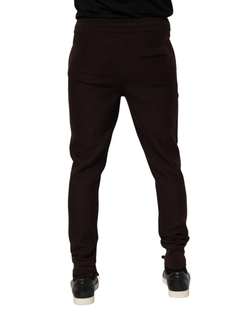 Brown Cashmere Men Jogger Sweatpants Pants Dolce & Gabbana