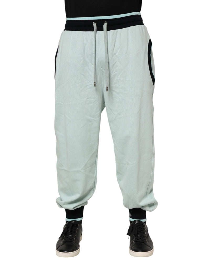 Light Green Cotton Men Jogger Sweatpants Pants Dolce & Gabbana