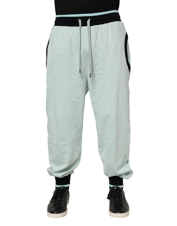 Light Green Cotton Men Jogger Sweatpants Pants Dolce & Gabbana