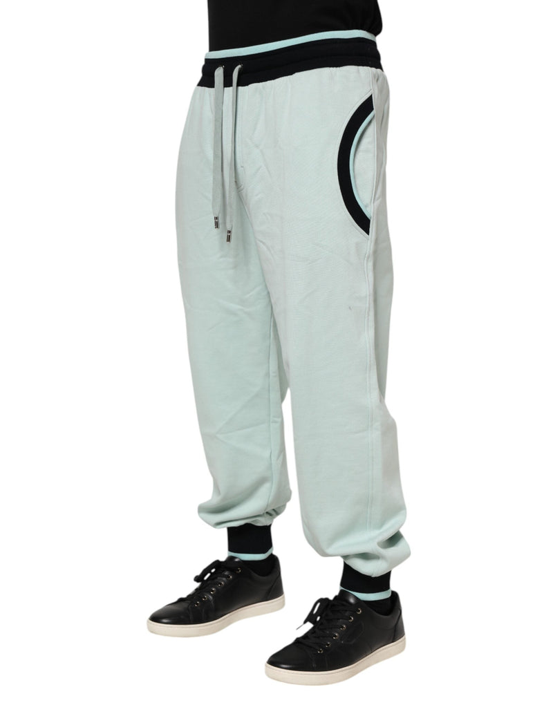 Light Green Cotton Men Jogger Sweatpants Pants Dolce & Gabbana