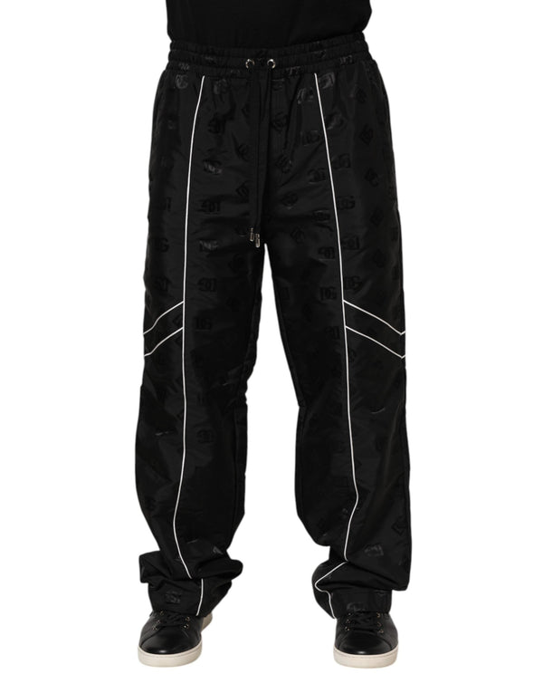 Black Cotton Straight Jogger Sweatpants Pants Dolce & Gabbana