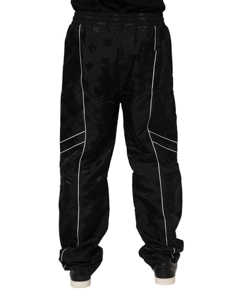 Black Cotton Straight Jogger Sweatpants Pants Dolce & Gabbana