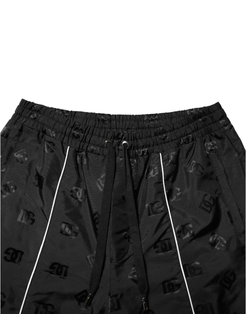 Black Cotton Straight Jogger Sweatpants Pants Dolce & Gabbana